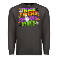 Smoke thick thighs and spooky vibes Premium Sweatshirt - CowGirlArtShop