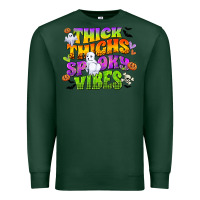 Sports Green thick thighs and spooky vibes Premium Sweatshirt - CowGirlArtShop