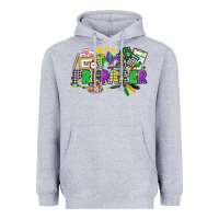 Heather Grey tax preparer mardi gras Heavyweight Hoodie - CowGirlArtShop