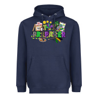 Navy tax preparer mardi gras Heavyweight Hoodie - CowGirlArtShop
