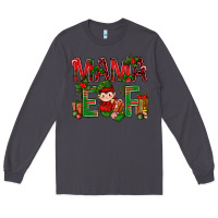 Smoke Mama Elf with Gift Christmas Long Sleeve Tee - NancyCooperArtShop