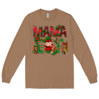 Toasted Coconut Mama Elf with Gift Christmas Long Sleeve Tee - NancyCooperArtShop