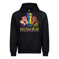 Black We Are All Human Urban Hoodie - BundleAndBundleShop