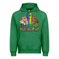 Emerald We Are All Human Urban Hoodie - BundleAndBundleShop