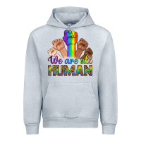 Heather Grey We Are All Human Urban Hoodie - BundleAndBundleShop