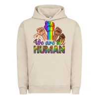 Pigment French Oak We Are All Human Urban Hoodie - BundleAndBundleShop