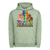 Pigment Oil Green We Are All Human Urban Hoodie - BundleAndBundleShop