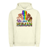 Pigment Pistachio We Are All Human Urban Hoodie - BundleAndBundleShop