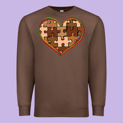 Melanin Skin Tone Heart Black History Premium Sweatshirt Designed By Cowgirlartshop