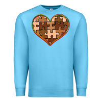 Ocean Blue melanin skin tone heart black history Premium Sweatshirt - CowGirlArtShop