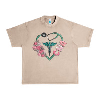 French Oak cna heart Urban Heavy Tee - MaliasSmallBusiness