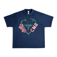 Navy cna heart Urban Heavy Tee - MaliasSmallBusiness