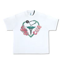 White cna heart Urban Heavy Tee - MaliasSmallBusiness