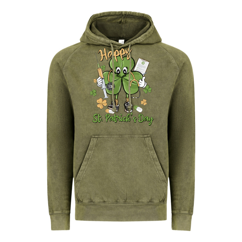 Happy St. Patrick's Day Vintage Hoodie by MaliasSmallBusiness | Teevron