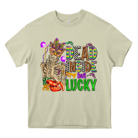 Mossy mardi gras dead inside but lucky  with skeleton Heavy Core Tee - AdoDesignShop