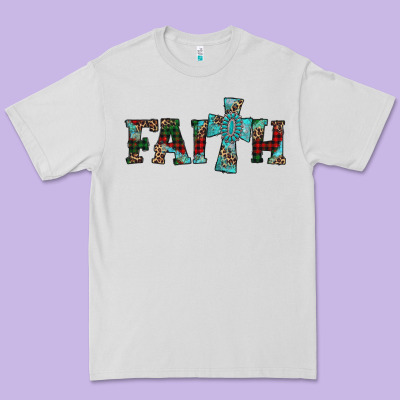 Faith Christmas Cross Premium Tee Designed By Adodesignshop