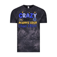 Cloud Black crazy proud always loud cheer mom Vintage Tee - MaliasSmallBusiness