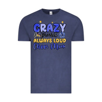 Vintage Denim crazy proud always loud cheer mom Vintage Tee - MaliasSmallBusiness