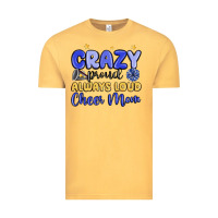 Vintage Mustard crazy proud always loud cheer mom Vintage Tee - MaliasSmallBusiness