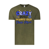 Vintage Olive crazy proud always loud cheer mom Vintage Tee - MaliasSmallBusiness