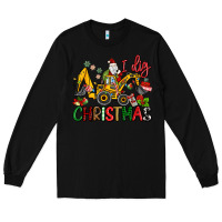 Black I Dig Christmas Long Sleeve Tee - MaliasSmallBusiness