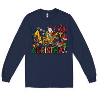 Navy I Dig Christmas Long Sleeve Tee - MaliasSmallBusiness