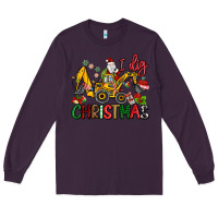 Plum I Dig Christmas Long Sleeve Tee - MaliasSmallBusiness