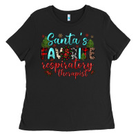 Black santa s favorite respiratory therapist Ladies Tee - JahusDesignShop