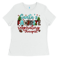 White santa s favorite respiratory therapist Ladies Tee - JahusDesignShop