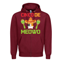 Burgundy Cinco De Meow Zipper Hoodie - Bettercallsaul