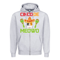 Heather Grey Cinco De Meow Zipper Hoodie - Bettercallsaul