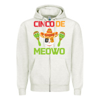Oatmeal Heather Cinco De Meow Zipper Hoodie - Bettercallsaul