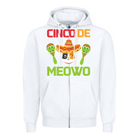 White Cinco De Meow Zipper Hoodie - Bettercallsaul