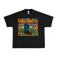 Black boot cactus sunflower gemstone Urban Heavy Tee - AdoDesignShop