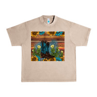 French Oak boot cactus sunflower gemstone Urban Heavy Tee - AdoDesignShop