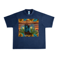 Navy boot cactus sunflower gemstone Urban Heavy Tee - AdoDesignShop