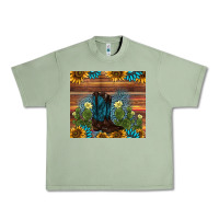 Oil Green boot cactus sunflower gemstone Urban Heavy Tee - AdoDesignShop