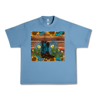 Pebble Blue boot cactus sunflower gemstone Urban Heavy Tee - AdoDesignShop