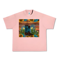 Salmon boot cactus sunflower gemstone Urban Heavy Tee - AdoDesignShop