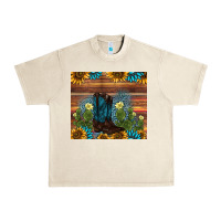 Sandshell boot cactus sunflower gemstone Urban Heavy Tee - AdoDesignShop