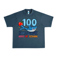 Midnight Navy 100 jawsome days of school Urban Heavy Tee - MaliasSmallBusiness
