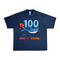 Navy 100 jawsome days of school Urban Heavy Tee - MaliasSmallBusiness