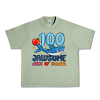 Oil Green 100 jawsome days of school Urban Heavy Tee - MaliasSmallBusiness