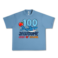 Pebble Blue 100 jawsome days of school Urban Heavy Tee - MaliasSmallBusiness