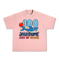 Salmon 100 jawsome days of school Urban Heavy Tee - MaliasSmallBusiness