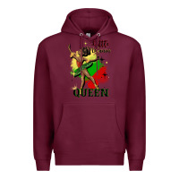 Burgundy little melanin queen Premium Hoodie - CowGirlArtShop