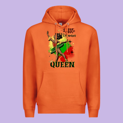 Little Melanin Queen Premium Hoodie Designed By Cowgirlartshop