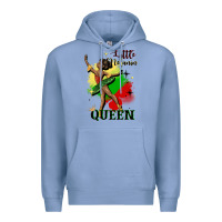 Colony Blue little melanin queen Premium Hoodie - CowGirlArtShop