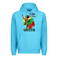 Ocean Blue little melanin queen Premium Hoodie - CowGirlArtShop