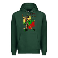 Sports Green little melanin queen Premium Hoodie - CowGirlArtShop